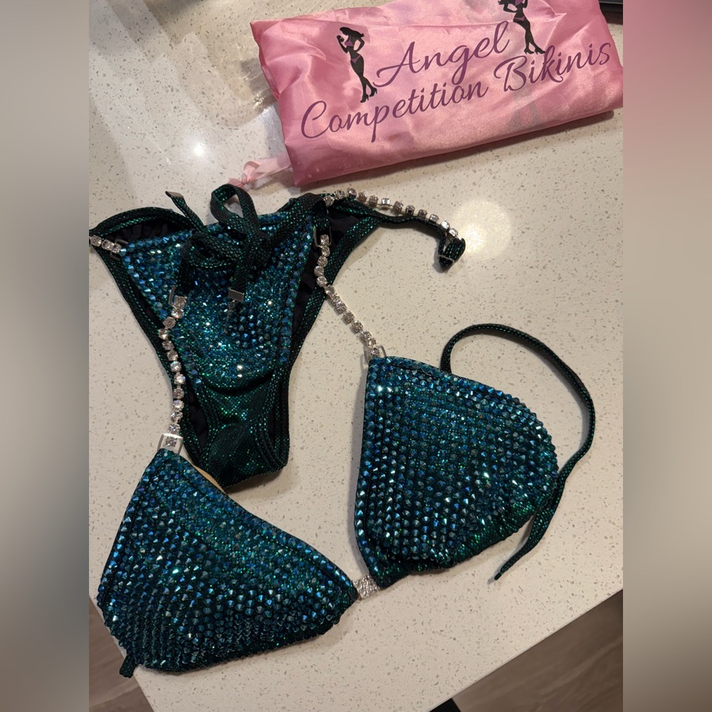 Angel competition bikini- dark green